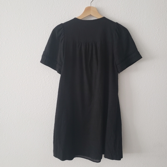 MADEWELL Black Pleated Button Front Shift DressDress XXS - Picture 11 of 14